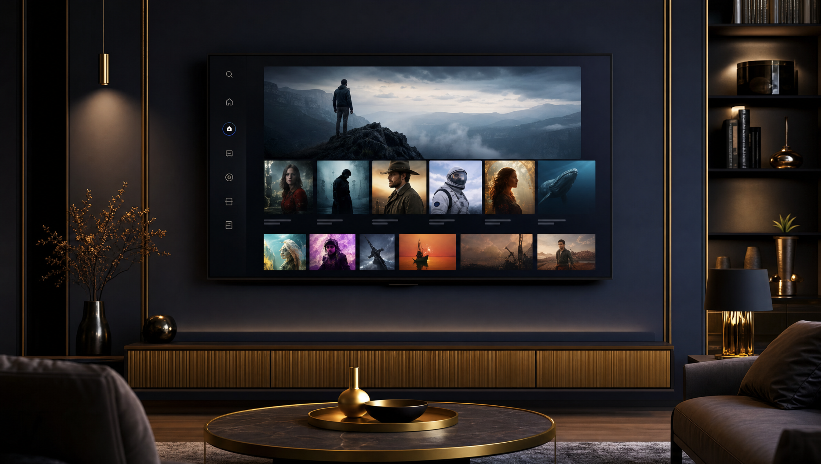 IBO Player activé sur un téléviseur affichant Strong 8K en 4K