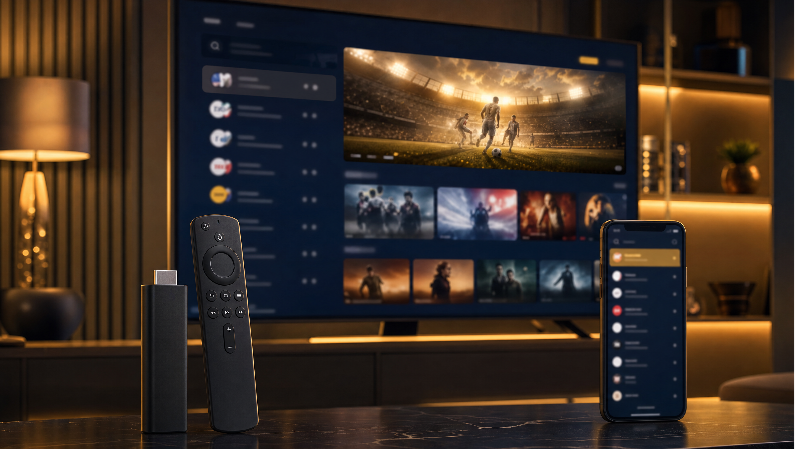 Hotplayer (Hot IPTV) configuré avec un abonnement Strong 8K sur Fire TV Stick